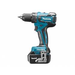 Makita Дрель аккумуляторная, 18В,2х3АчLi-ion,БЗП-13мм,0-4001500обм,4525Нм,1.7кг,чем,бок рук,совмест с 4АчLi-ion
