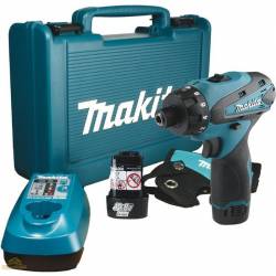 Makita Дрель аккумуляторная,10.8В,2х1.3АчLi-ion,6-ти гран 14,0-3501300обм,2414Нм,0.88кг,чем,подсветка
